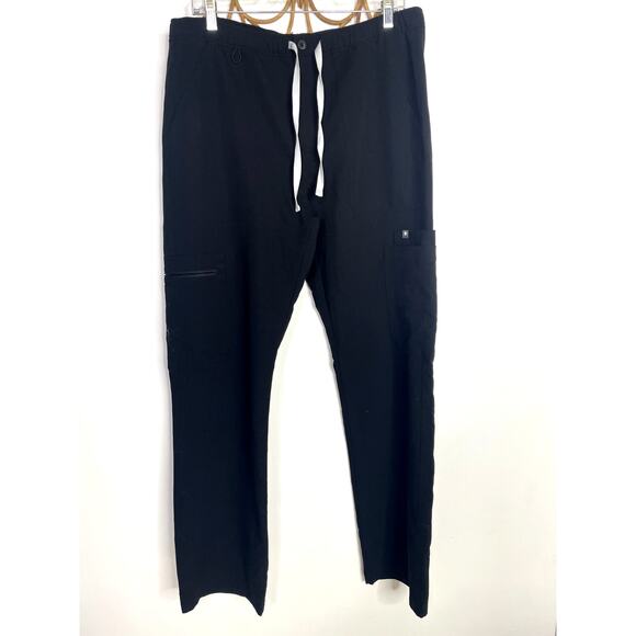 Figs Men's Cairo cargo straight scrub pants Black L - Picture 2 of 6